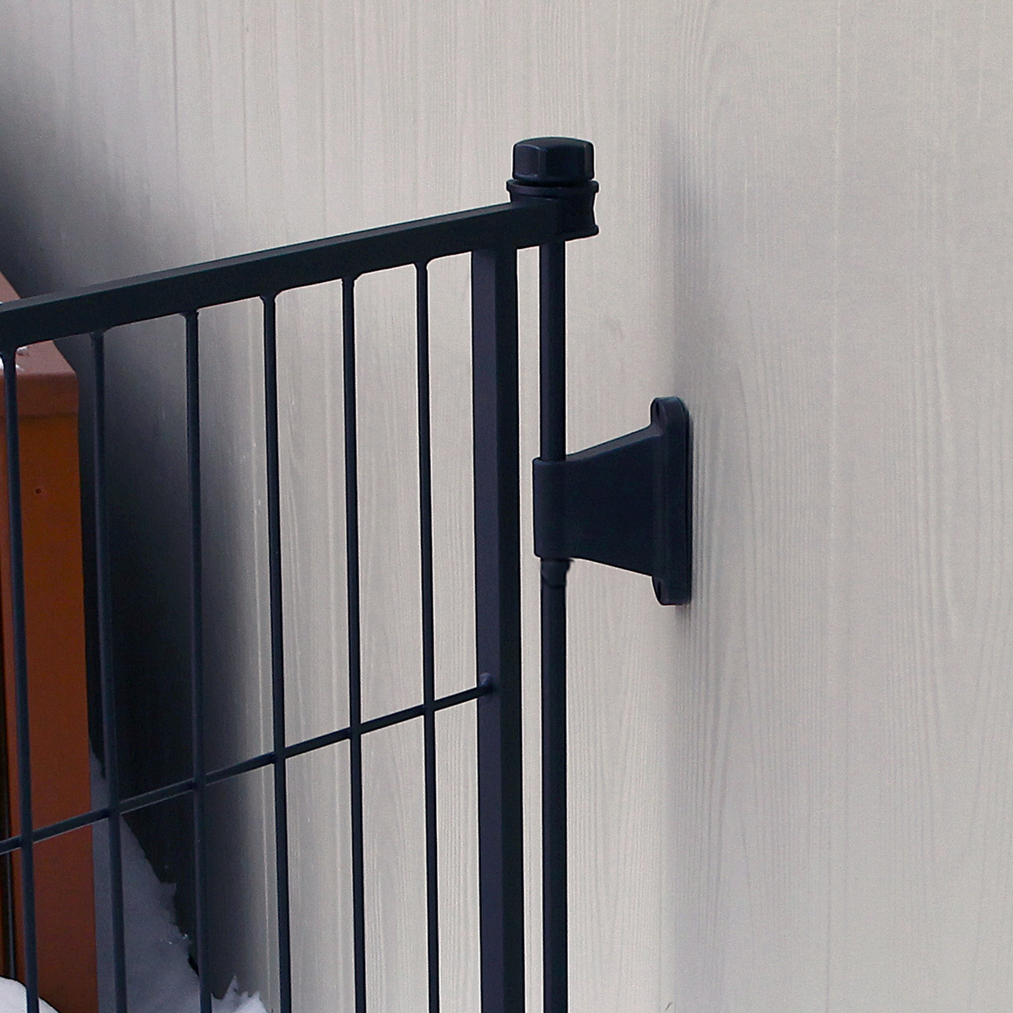The Carlson Outdoor Super Wide Pet Pen & Gate is a versatile black steel gate with six 32” panels, expanding up to 144” wide. It features a walk-through door with a lever-style handle, a sliding safety lock, and a small pet door. Perfect for keeping pets safe outdoors, it’s weather-resistant and easy to store.