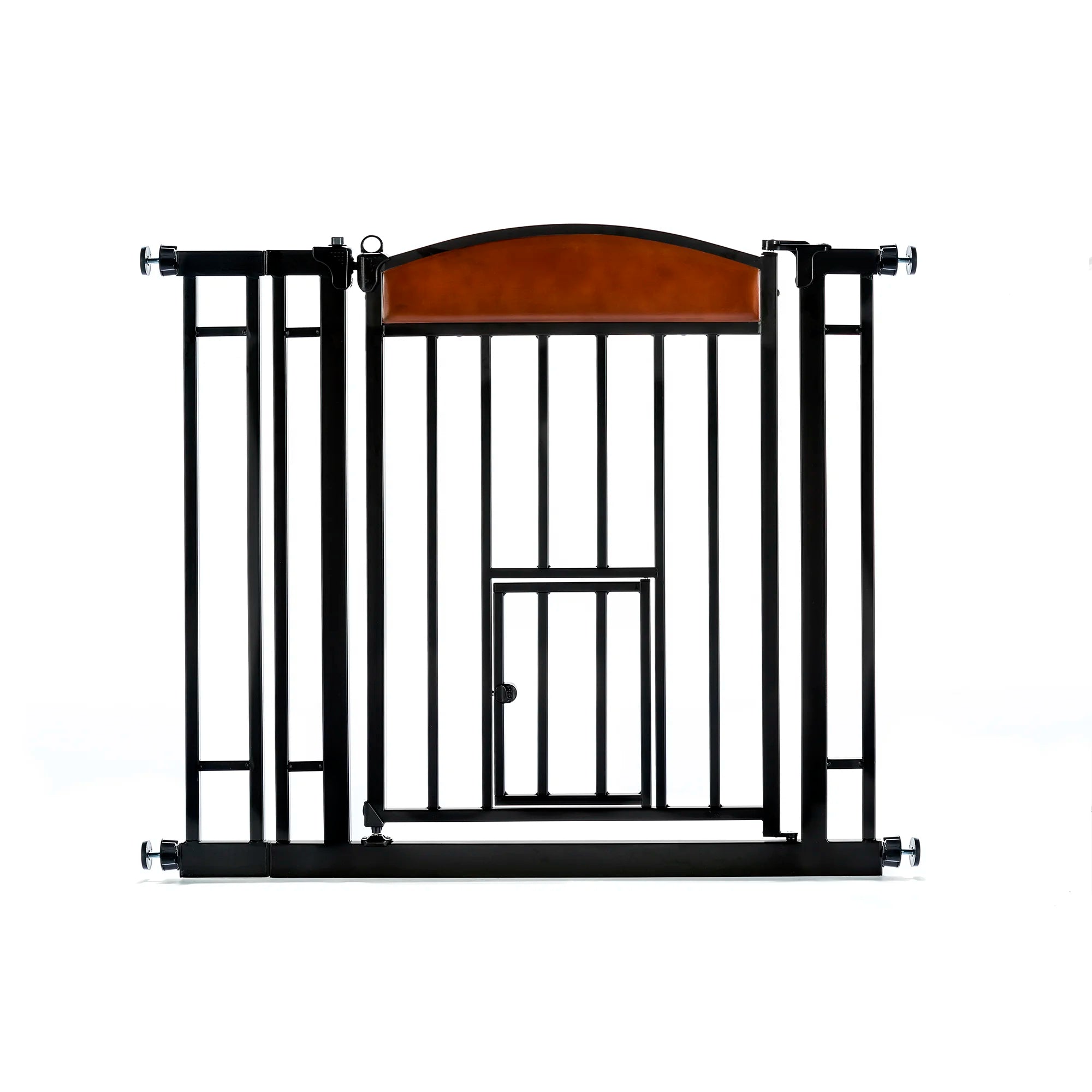 37.5" Design Paw Easy Close Walk-Thru Pet Gate on white background.