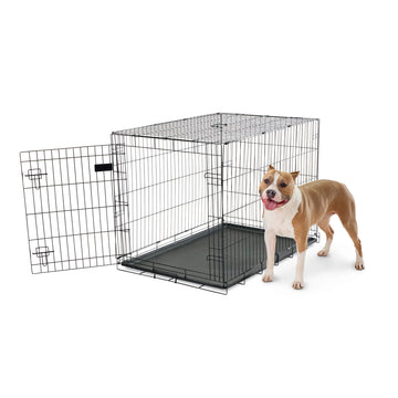 Carlson Large Dog Crate on white background.