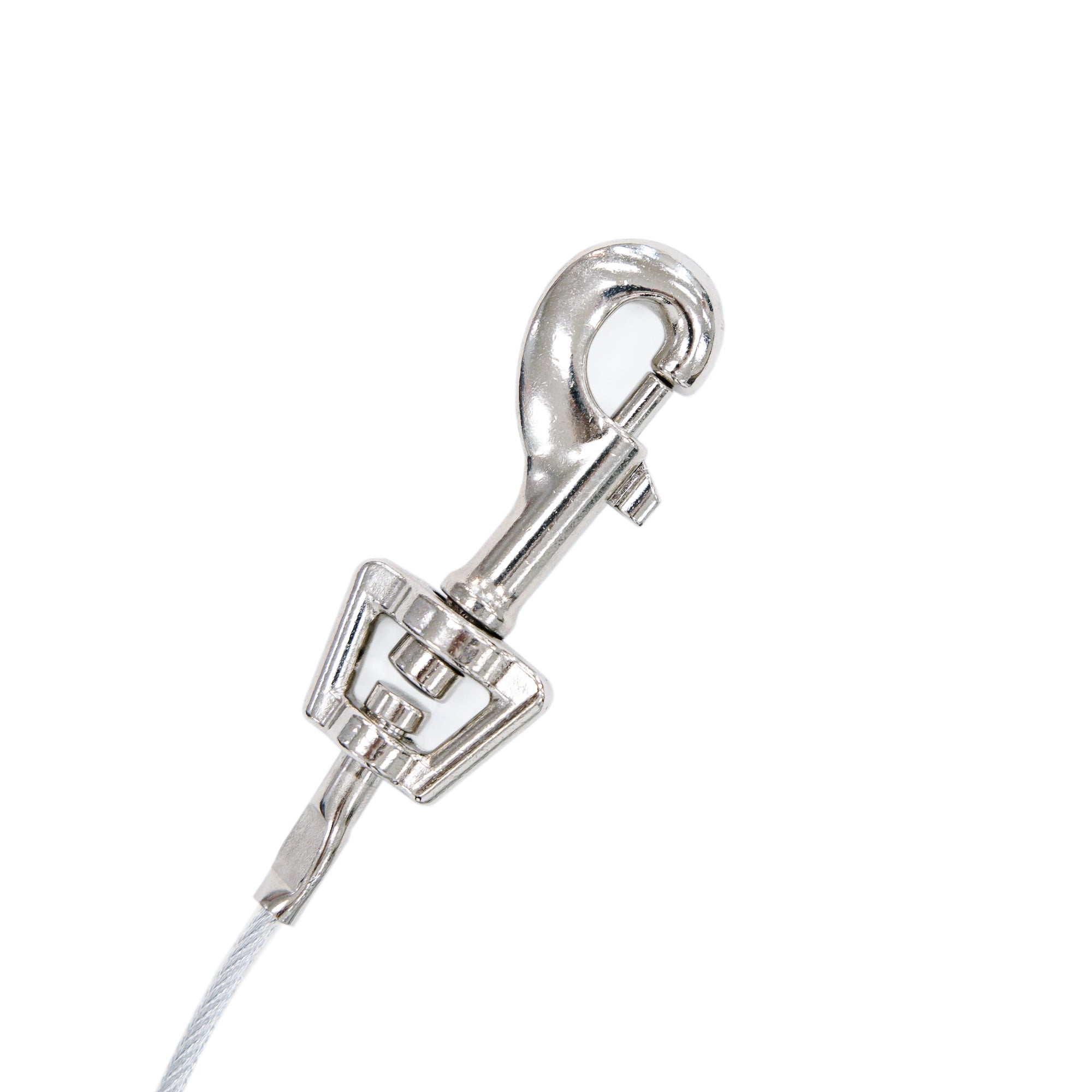 The Carlson Large Dog Tie-Out Cable is a 30-foot, steel wire cable designed for dogs up to 150 pounds, offering a safe outdoor containment solution. Ideal for homes without a fenced yard or for travel, it includes secure collar/harness and spring cage clasps for added safety. Paired with Carlson stakes for easy installation.