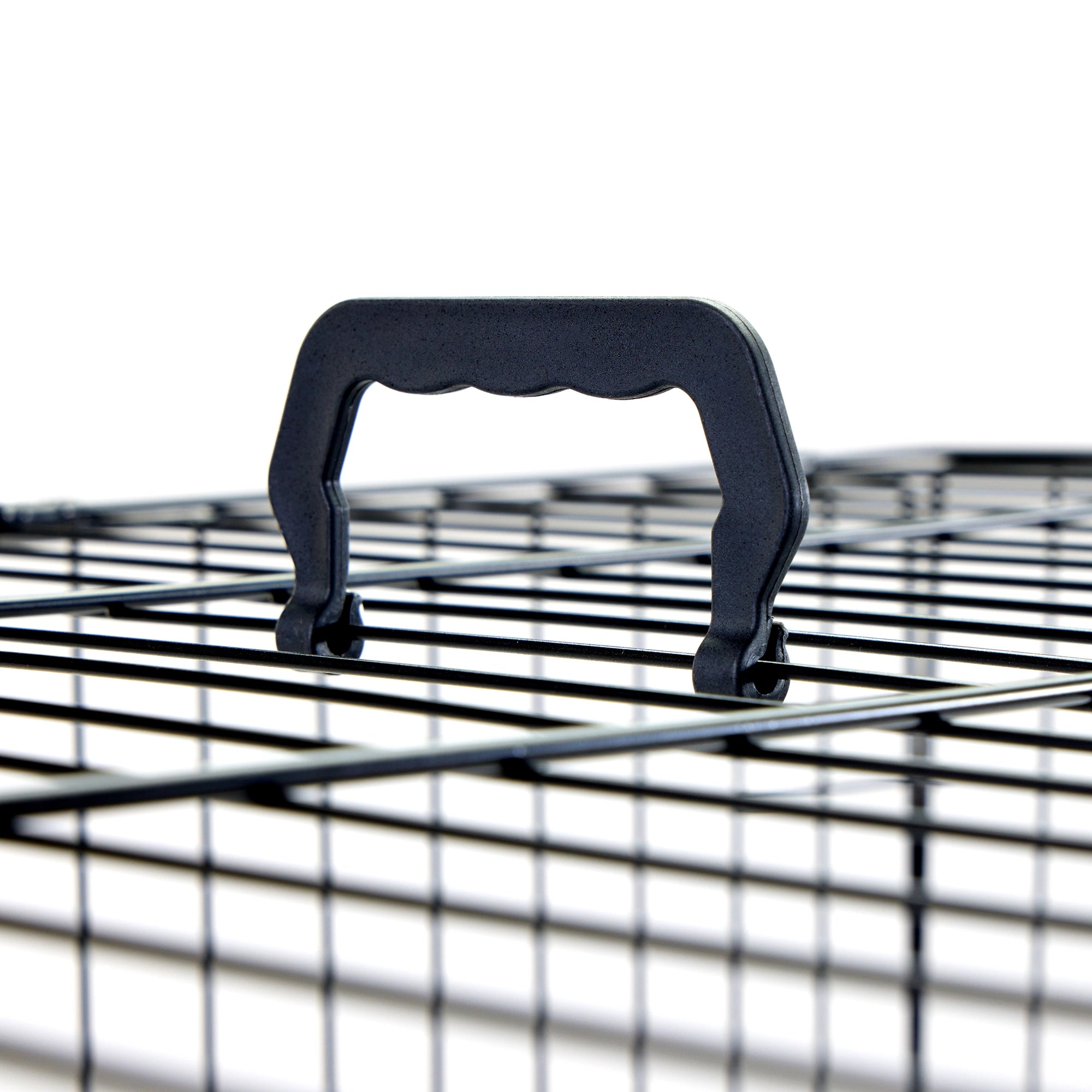 The Carlson Medium Double-Door Dog Crate features a sturdy steel wire construction, offering a safe and comfortable space for small to medium-sized dogs up to 24” long. It includes two access doors, a removable pan for easy cleaning, and folds flat for convenient storage and transport. Ideal for training and containment.