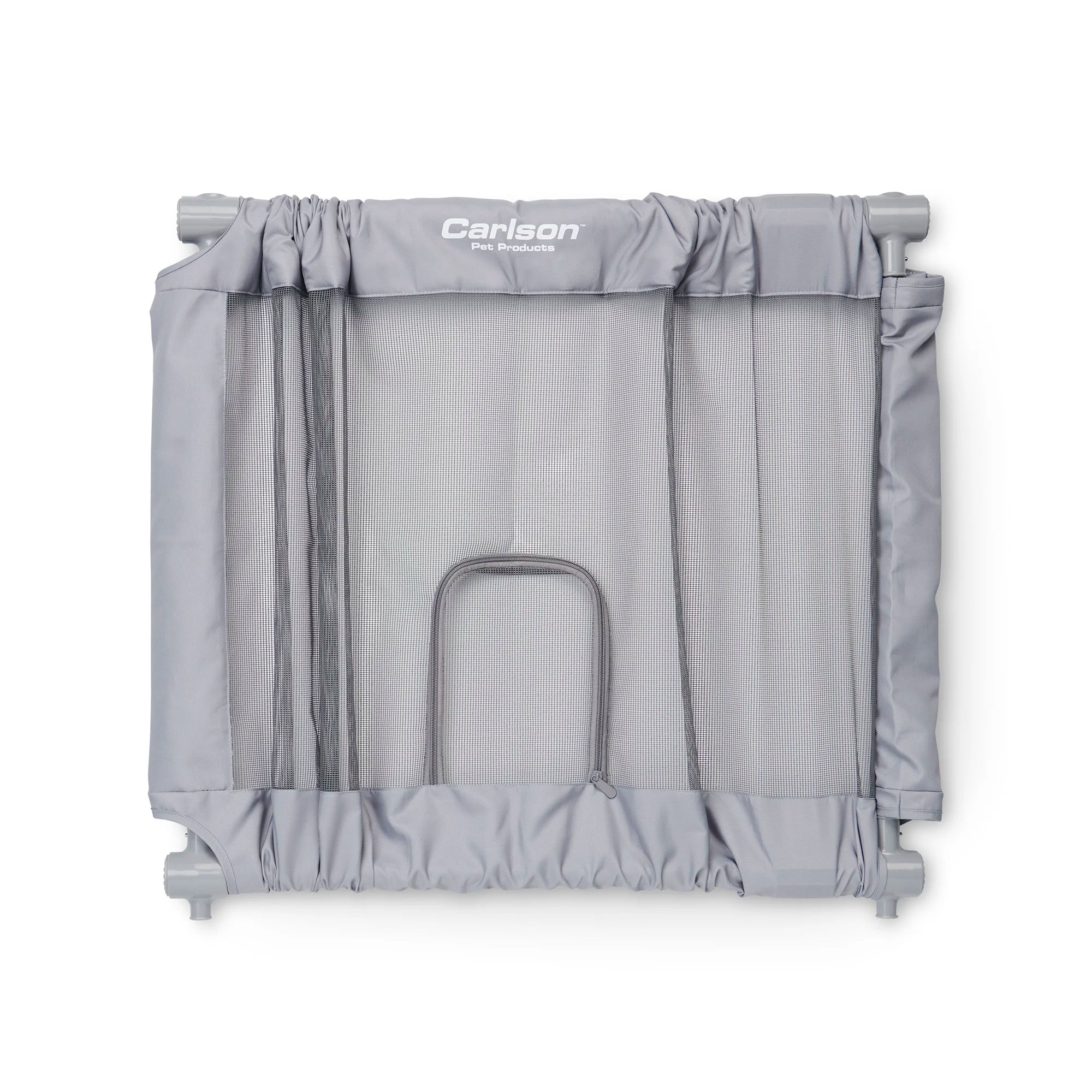 Expandable Mesh Pet Gate on white background.