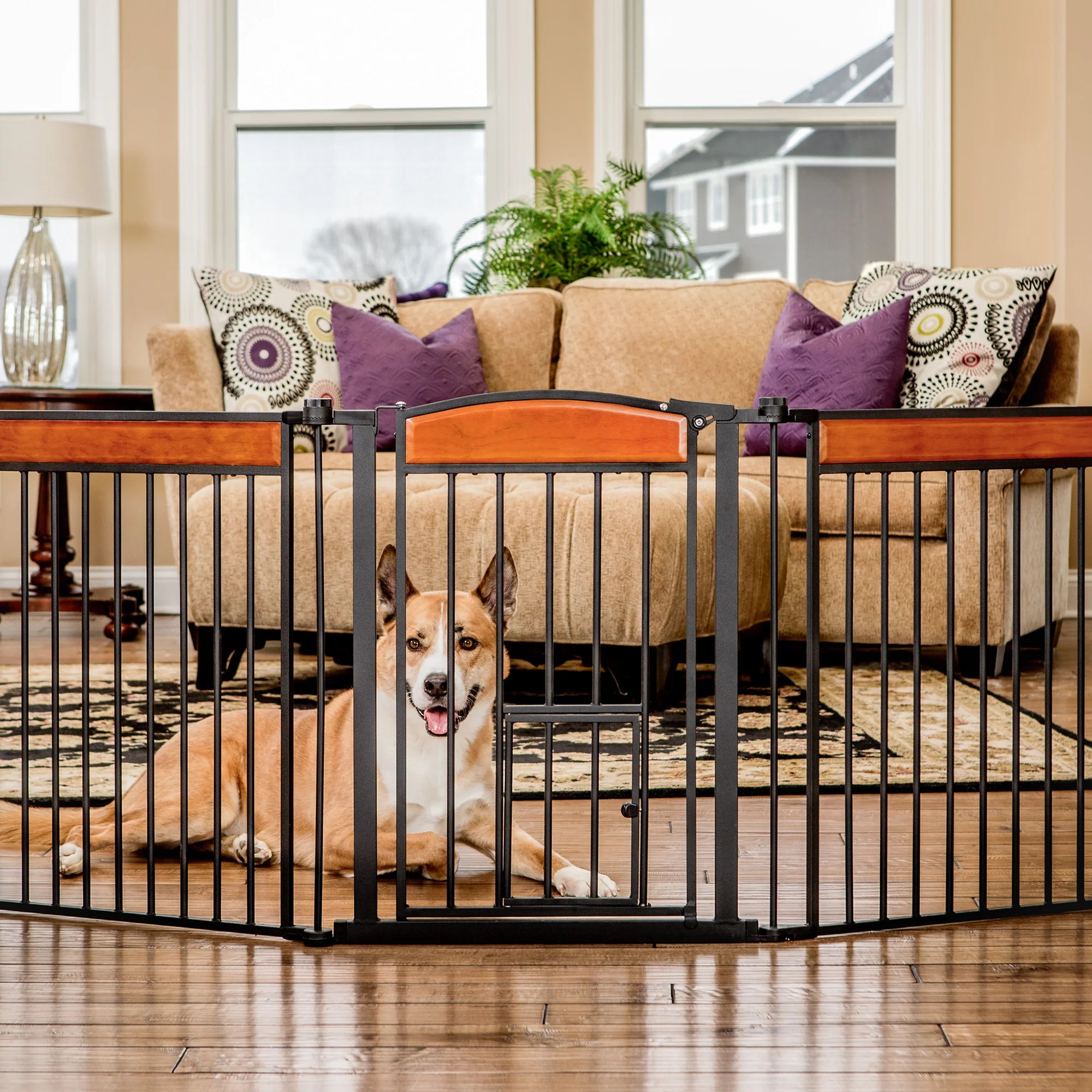 Hinged hot sale pet gate