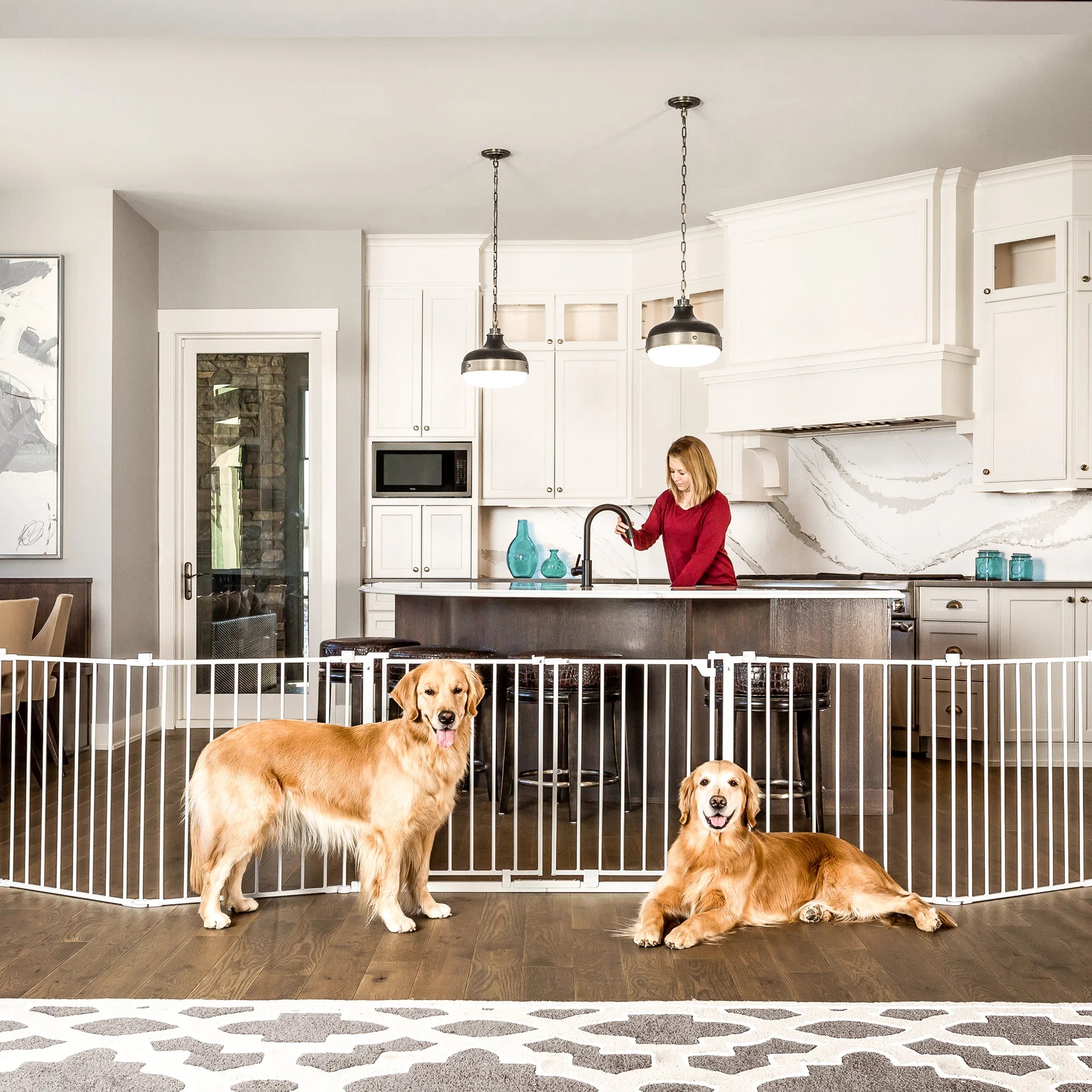 Carlson Pet Products Double Door Super Wide Pet Gate and Pet Yard