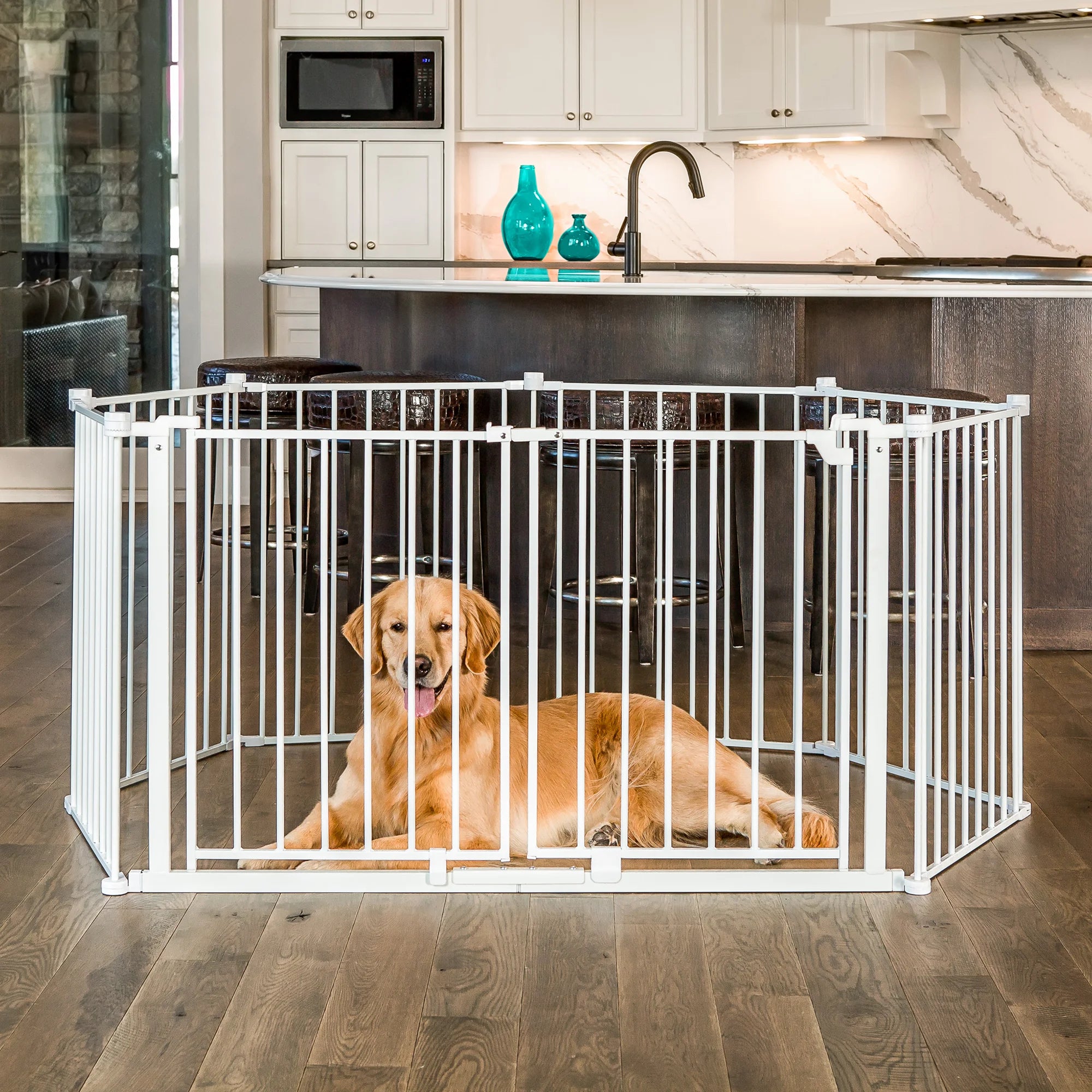 Double door top dog gate