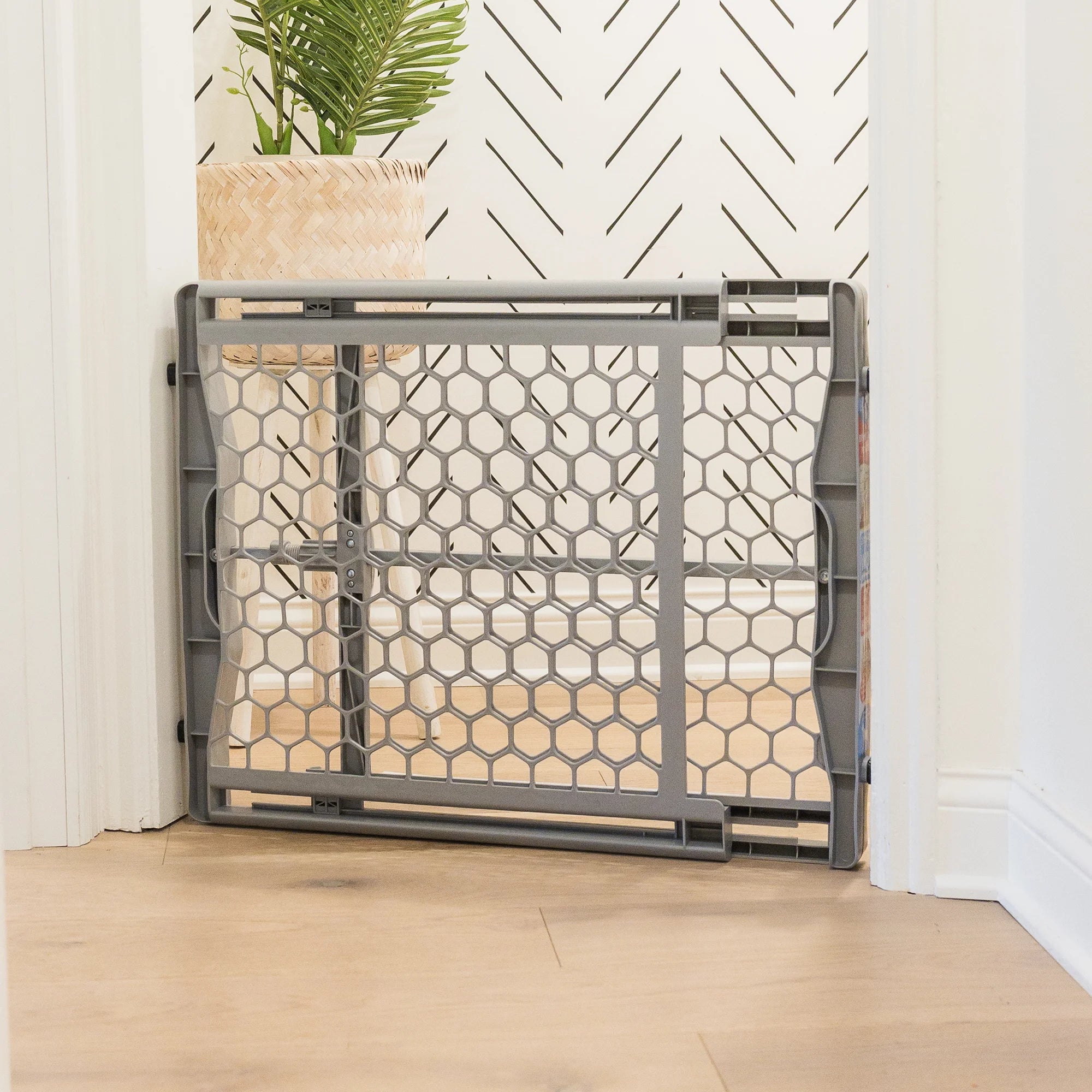 Grey hot sale dog gate