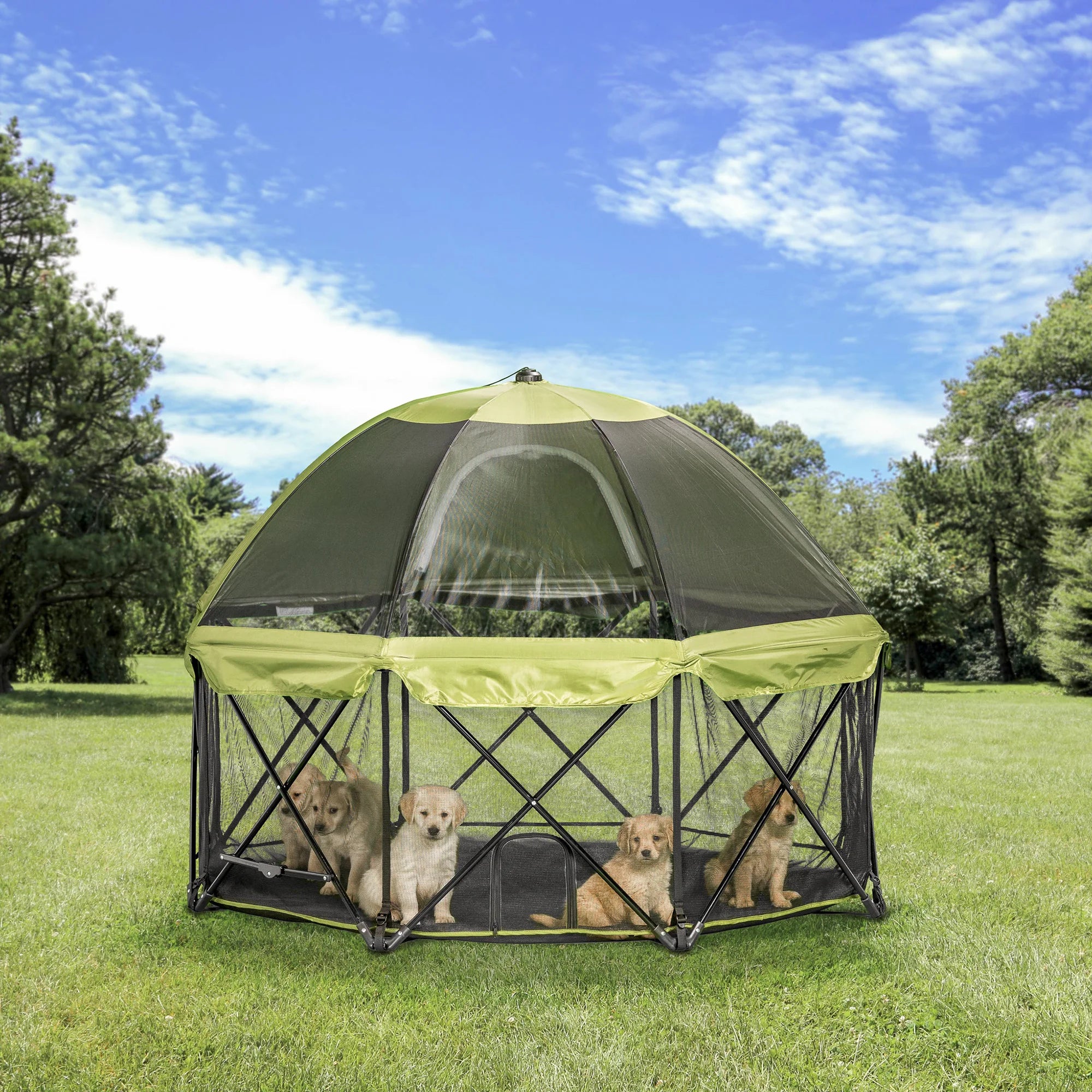 dog play tent Carlson® Portable Pet Pen with Canopy (Discontinued)