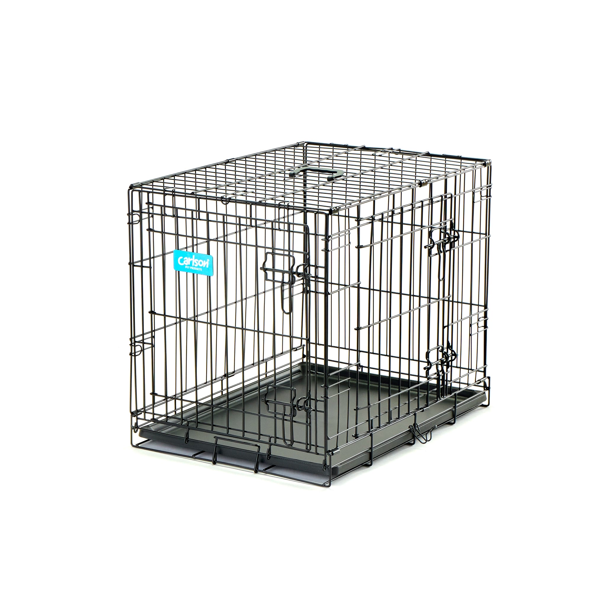 Carlson Double Door Dog Crate on White Background