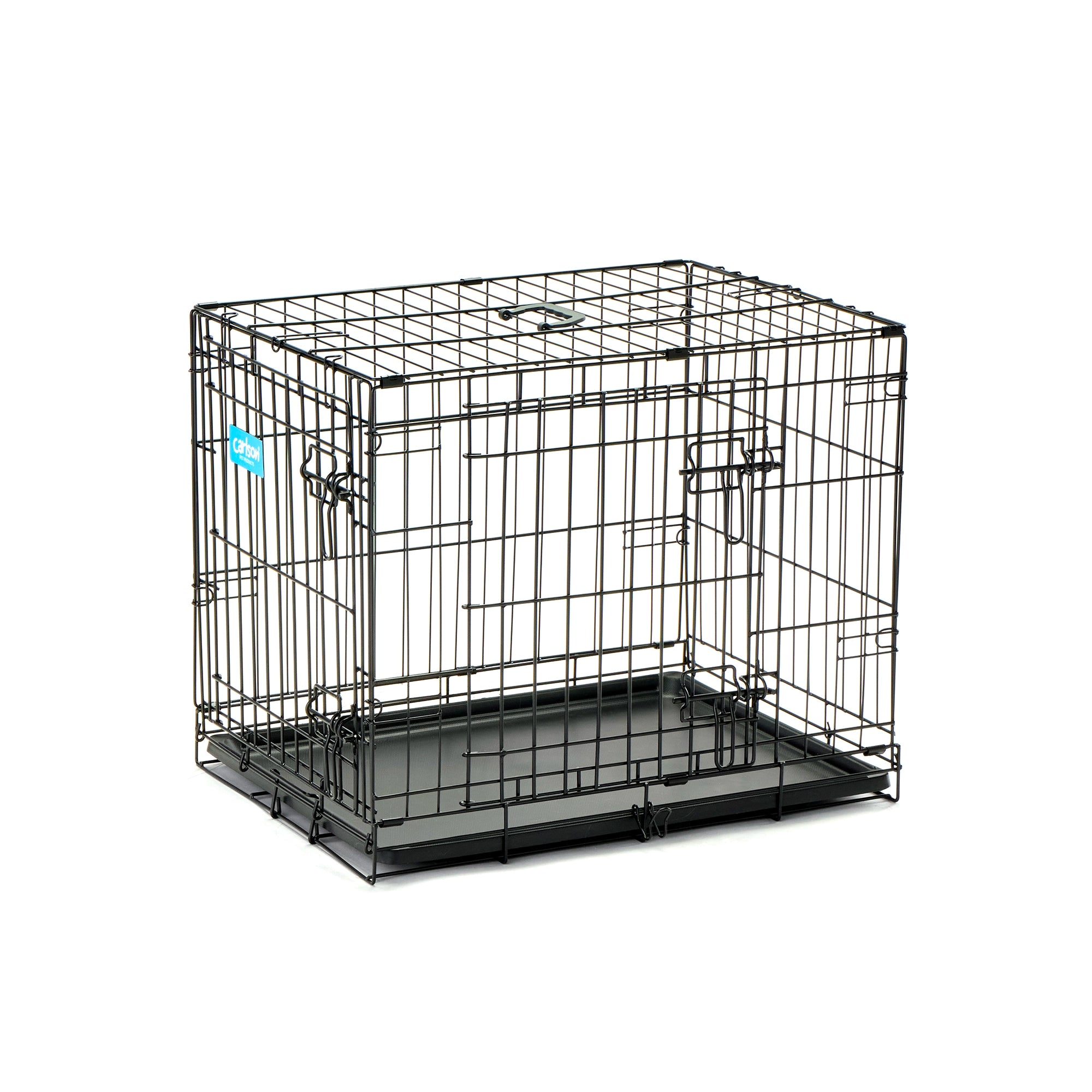 Carlson Double Door Dog Crate on White Background