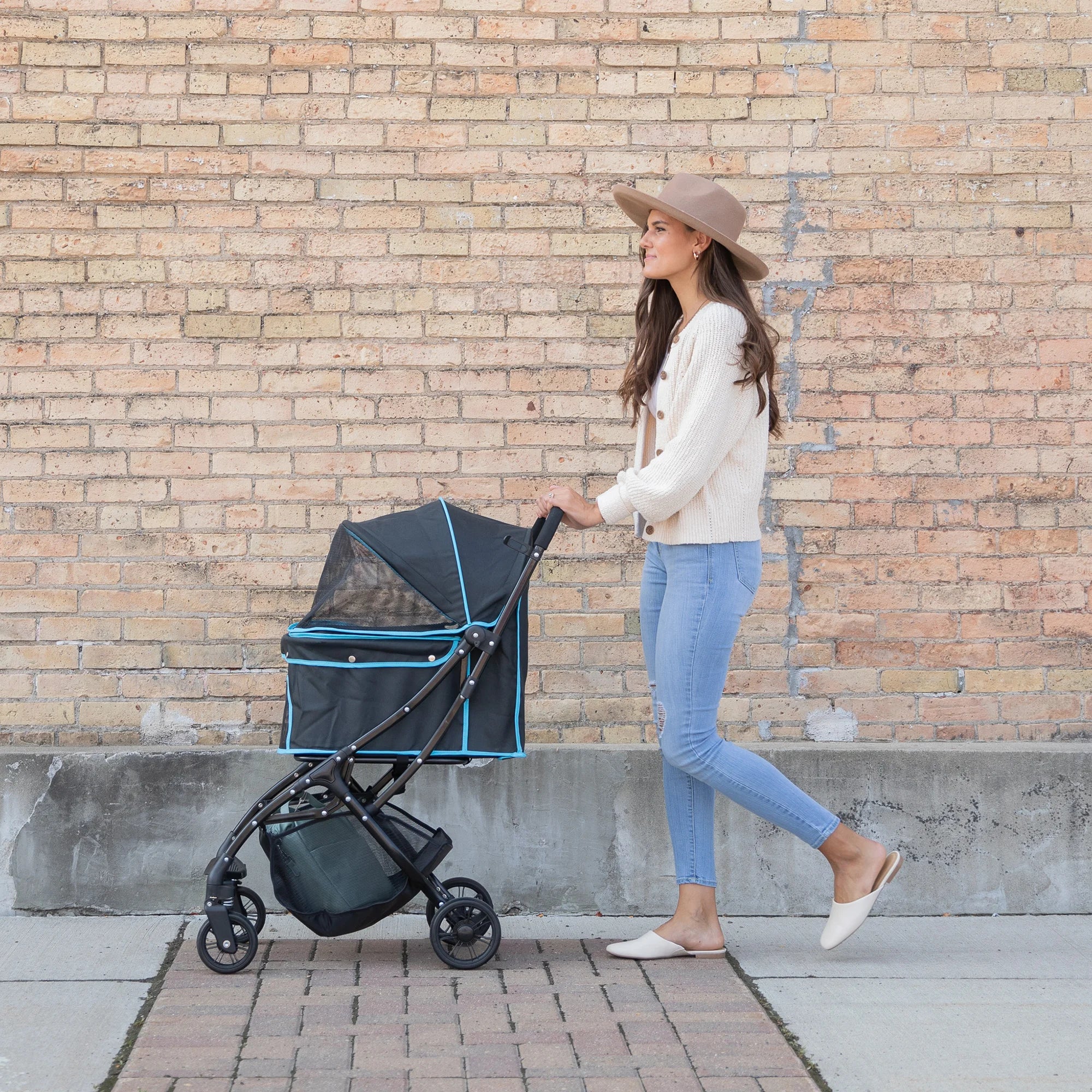 travel stroller large canopy Carlson® Easy Fold & Go Pet Stroller